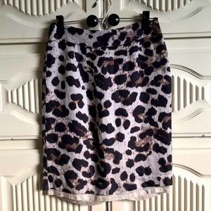 Banana Republic animal print pencil skirt